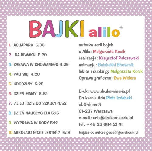 Płyta DVD "Bajki Alilo"