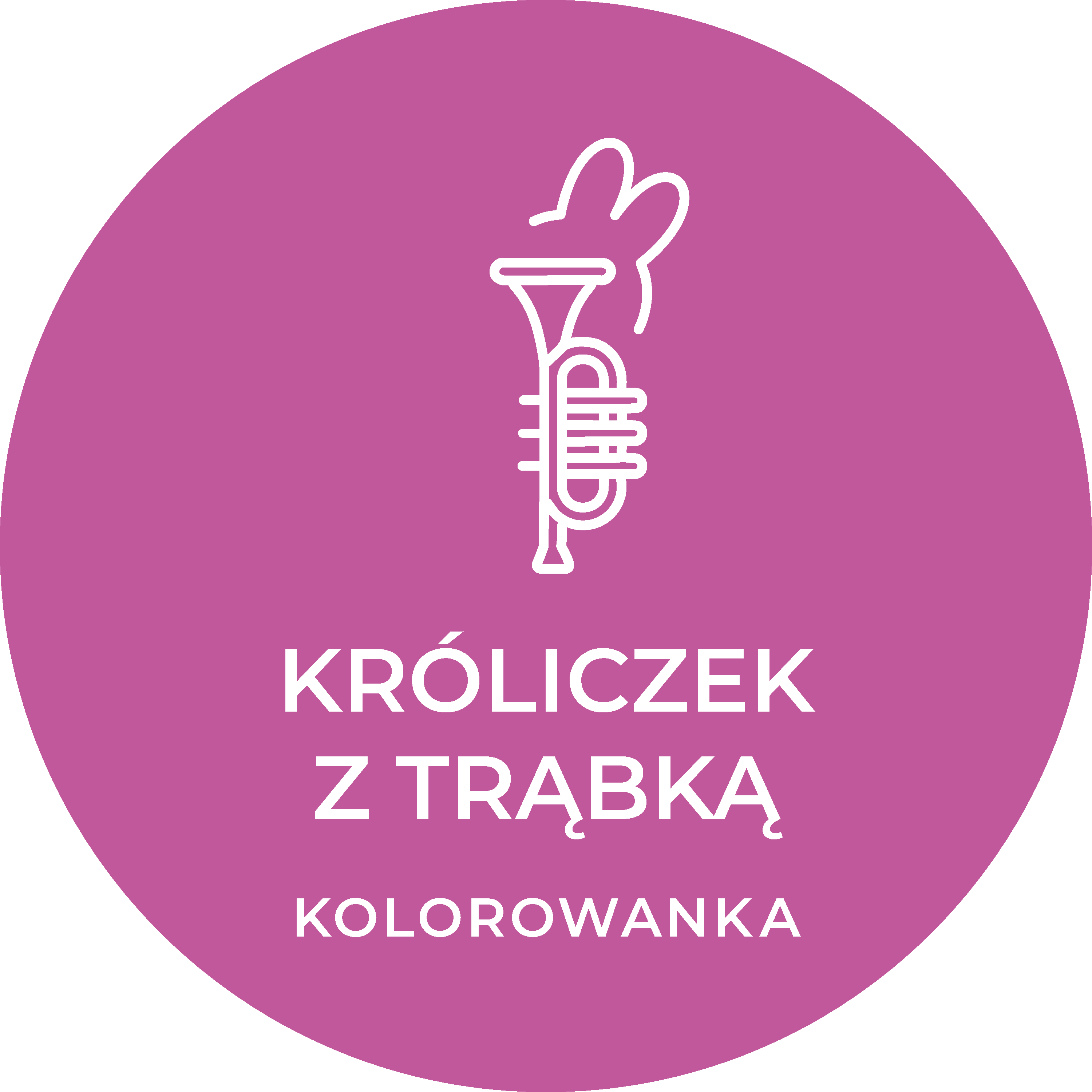 Kolorowanka Króliczek z trąbką
