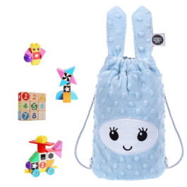 Zestaw: Klocki magnetyczne Alilo (30 el.) + torba Funny Bunny Bag DUŻA