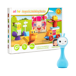 Zestaw: Alilo Smarty Bunny R1 + klocki magnetyczne Alilo (40 el.)