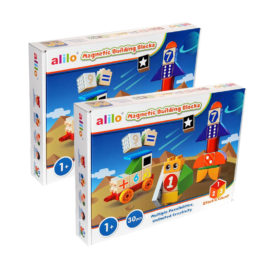 Zestaw: Klocki magnetyczne Alilo (30 el.) + klocki magnetyczne Alilo (30 el.)